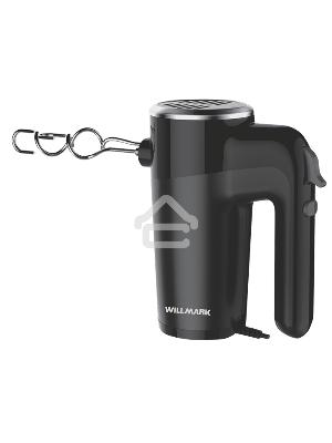 Миксер Willmark WHM-7003 (500Вт, 6 скоростей, насадки для взбивания/для теста, чёрный)