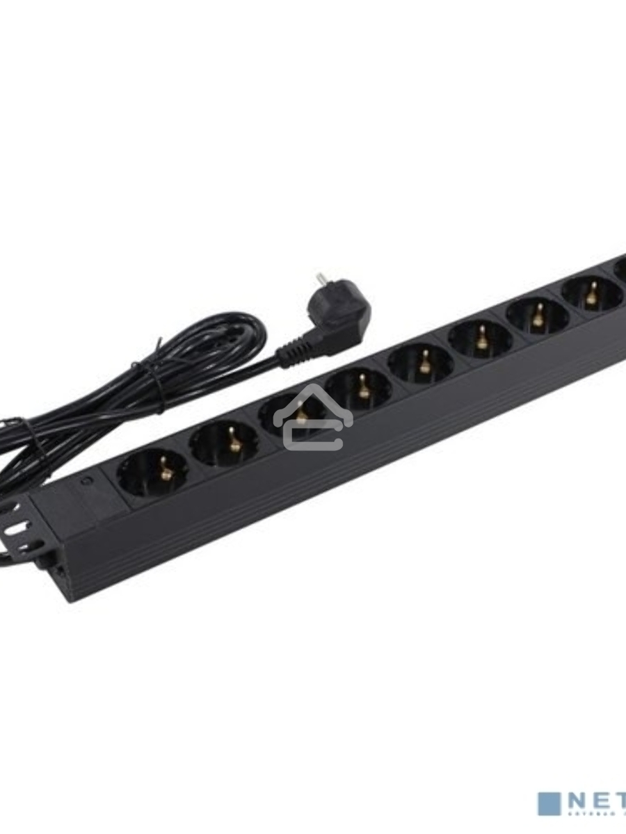Блок розеток горизонтальный ExeGate ServerPro PDU-19H904 Al-9S-EU2.5, 19