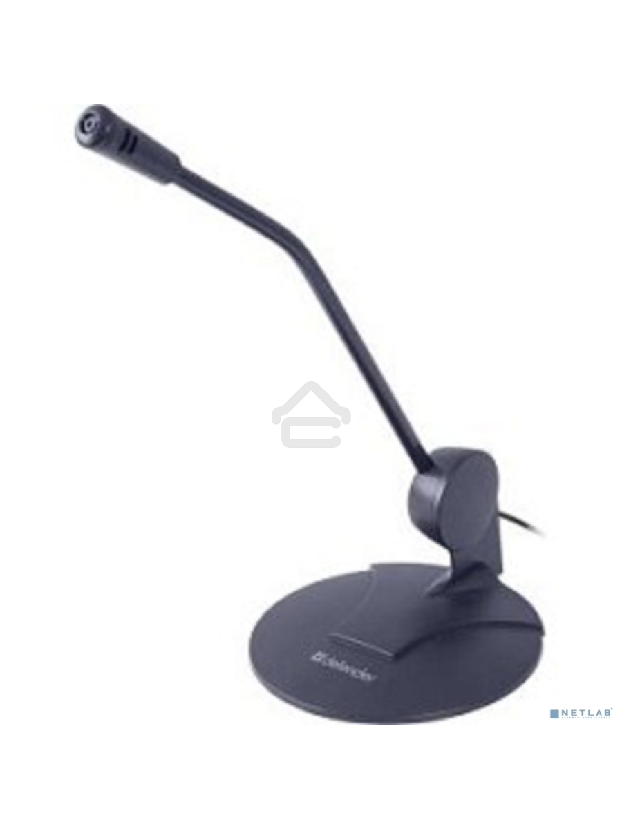 Микрофон Defender MIC-117 черный, кабель 1.8 м