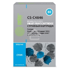 Картридж струйный Cactus CS-C4846 №80 голубой (350 мл) для HP DesignJet 1050C/1055CM/1000