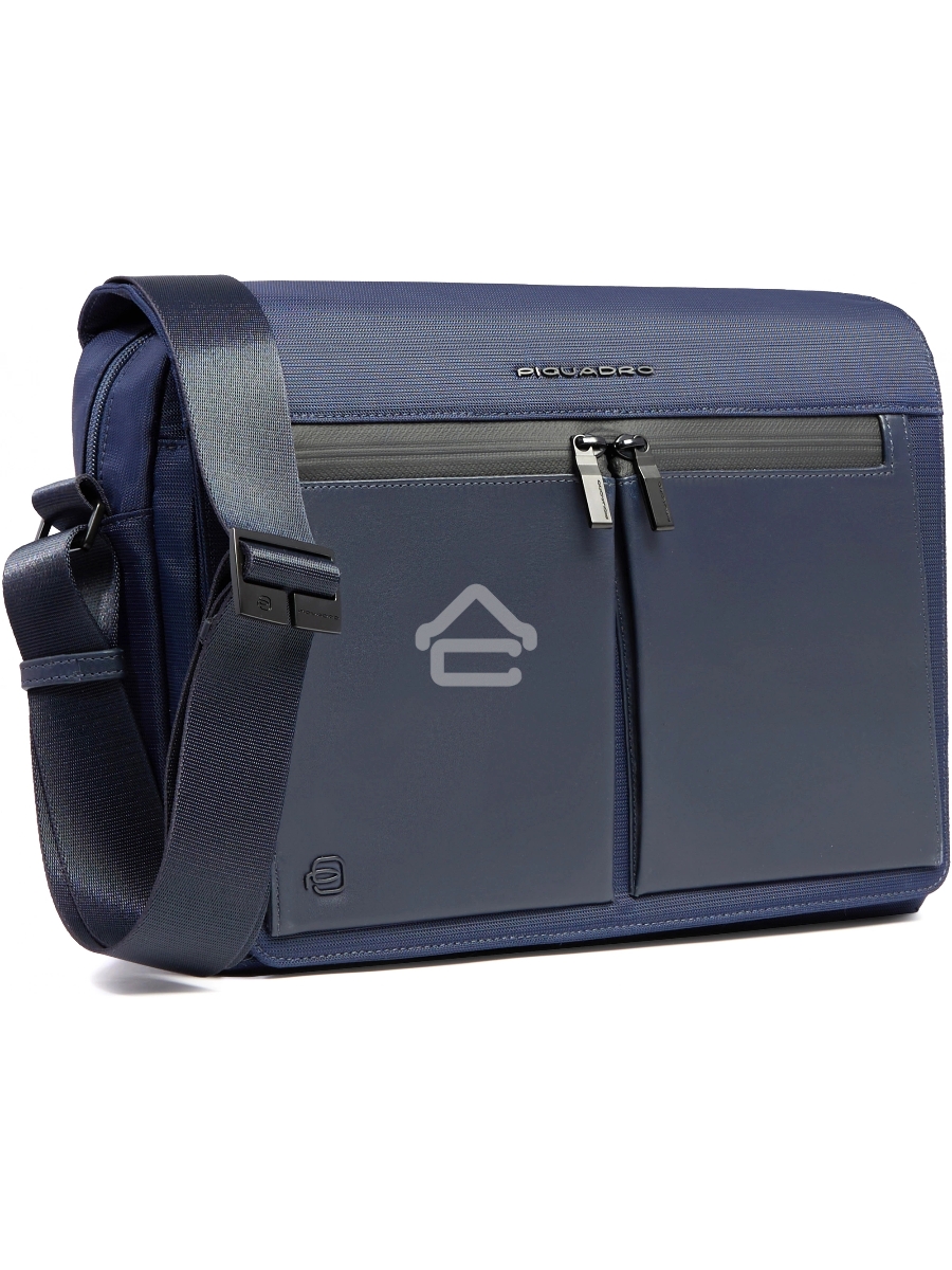 Сумка-мессенджер для ноутбука Piquadro Orion CA6627S136/BLU синий ткань/натур.кожа