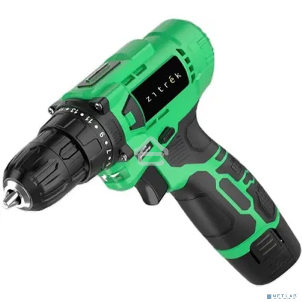 Дрель-шуруповерт Zitrek Green Li Plus 083-1021, Аккумуляторная, 12В