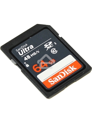 Флеш карта SD 64GB SanDisk SDXC Class 10 UHS-I Ultra 48MB/s