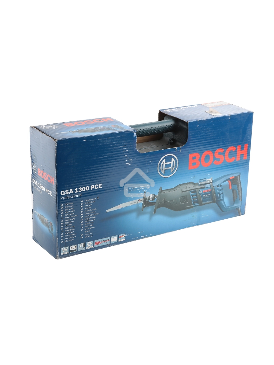 Пила лезвийная Bosch GSA 1300 PCE[060164E200]{1300 Вт, 250мм по дереву, раб.ход19мм, 0-2800об/мин, 4кг, кейс}