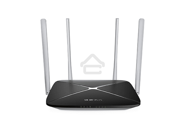 Беспроводный маршрутизатор Mercusys AC12, Dual Band, (867Мбит/с на 5 ГГц + 300Мбит/с на 2,4 ГГц)4 порта 100 Мбит/с, 4 фиксированных антенны