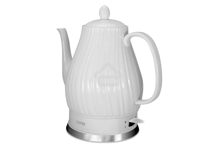 Чайник электрический Centek CT-0064 2.0л, 2150W, супербелая керамика, рельефный корпус