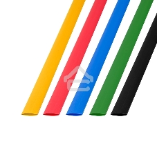 Термоусаживаемые трубки Rexant 10,0/5,0 мм, набор пять цветов, упаковка 50 шт. по 1 м