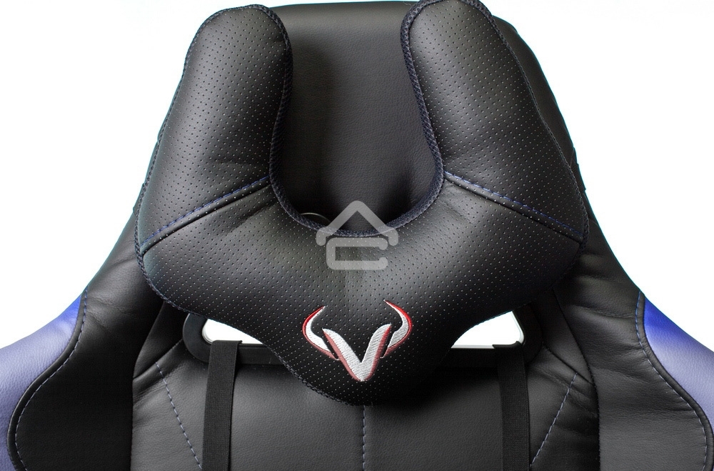 Кресло игровое Бюрократ VIKING 5 AERO BLUE черный/синий искусственная кожа