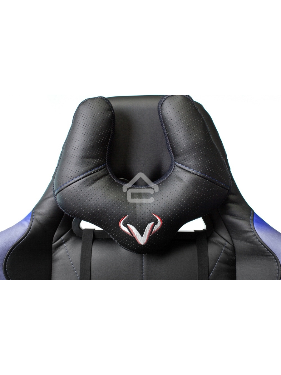 Кресло игровое Бюрократ VIKING 5 AERO BLUE черный/синий искусственная кожа