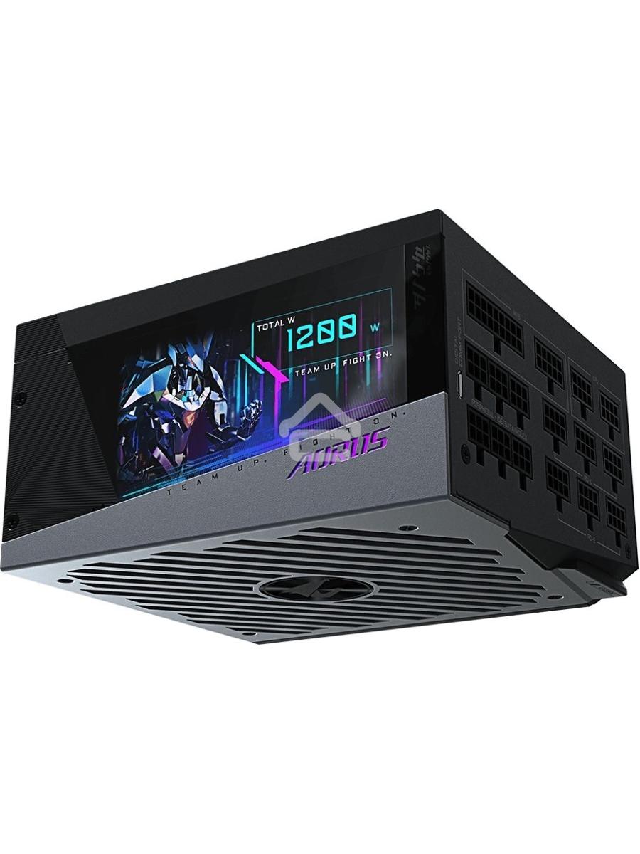 Блок питания Gigabyte GP-AP1200PM, 1200Вт, 80 PLUS Platinum, 140мм, модульный, черный