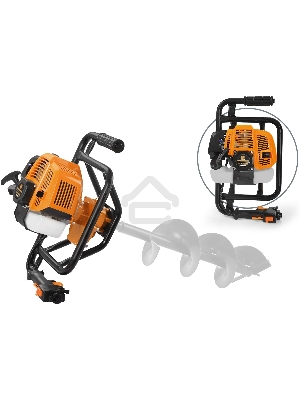 Мотобур Carver AG-152/000 бытовой 2-х такт. 1400Вт 1.9л.с. 52см3 277об/мин (01.003.00022)
