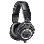Наушники AUDIO-TECHNICA ATH-M50X Black мониторные,закрытые,диаметр 45мм,част 15-28000Гц,макс. входн мощность 1600мВт,импеданс 38Ом,чувствительность 99дБ,два кабеля в комплекте: витой и прямой, цвет черный