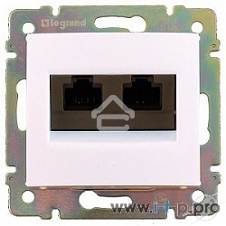 Компьютерная двойная розетка Legrand Valena 774231, белая RJ45 5 кат UTP