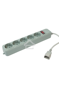 Сетевой фильтр PC Pet AP01006-E-GR 1.8м (5 розеток) серый