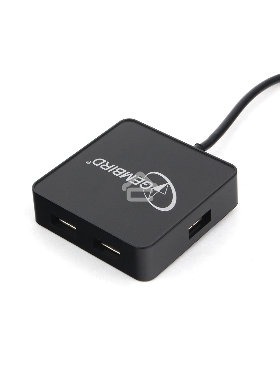 Концентратор USB 2.0 Gembird UHB-242, 4 порта, блистер, черный
