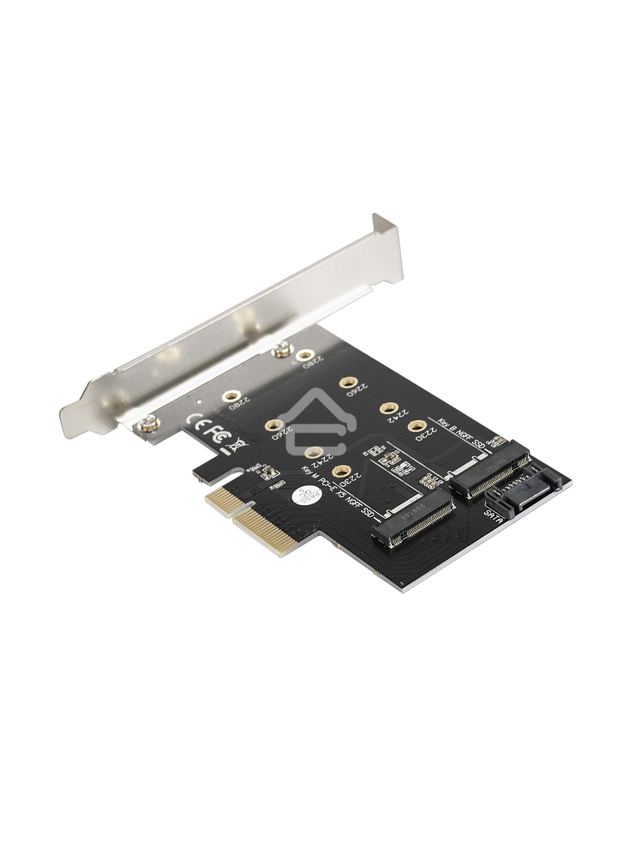 Переходник ExeGate EXE-509 M.2 B key + M.2 M Key -> PCI-Ex4/SATA