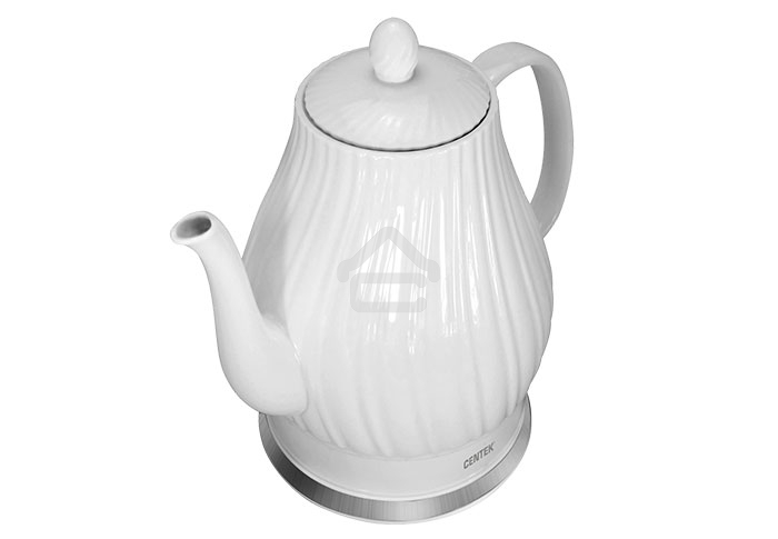Чайник электрический Centek CT-0064 2.0л, 2150W, супербелая керамика, рельефный корпус