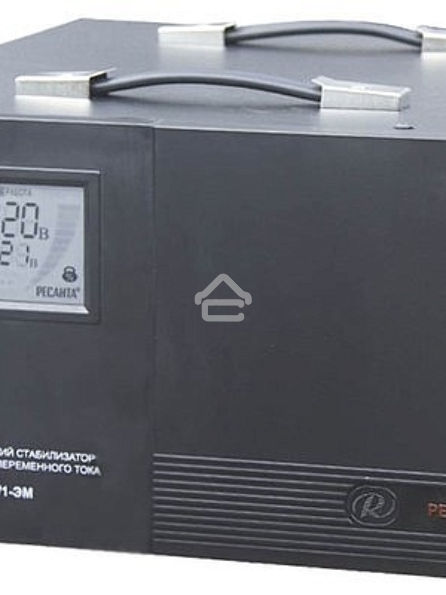 Стабилизаторы напряжения Ресанта АСН-10 000/1-ЭМ 63/1/8 Стабилизатор {220В±2%, Габариты 400х323х183, Вес 24 кг}
