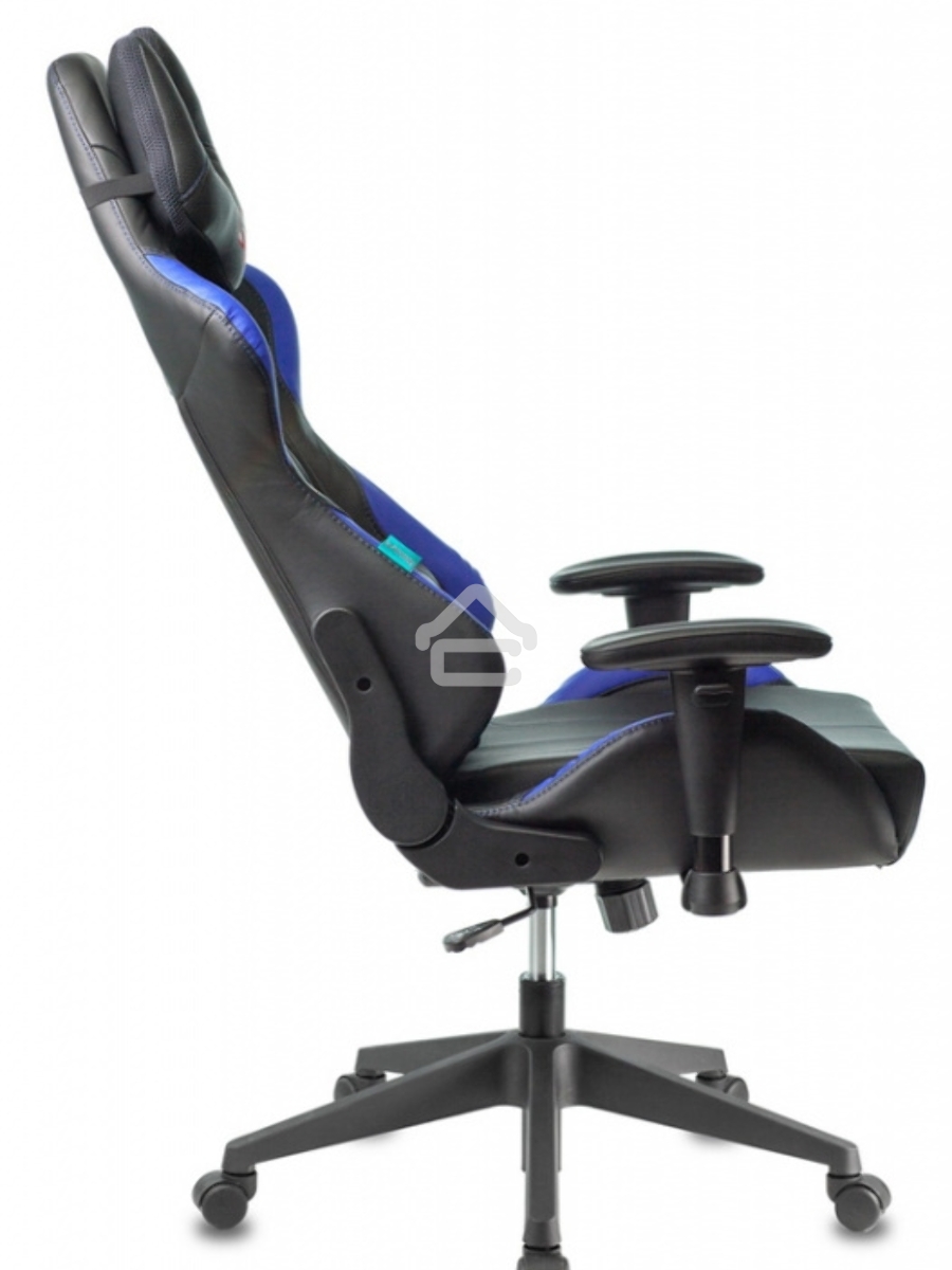 Кресло игровое Бюрократ VIKING 5 AERO BLUE черный/синий искусственная кожа