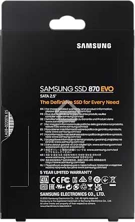 Накопитель SSD Samsung 4Tb 870 EVO, V-NAND, 2.5
