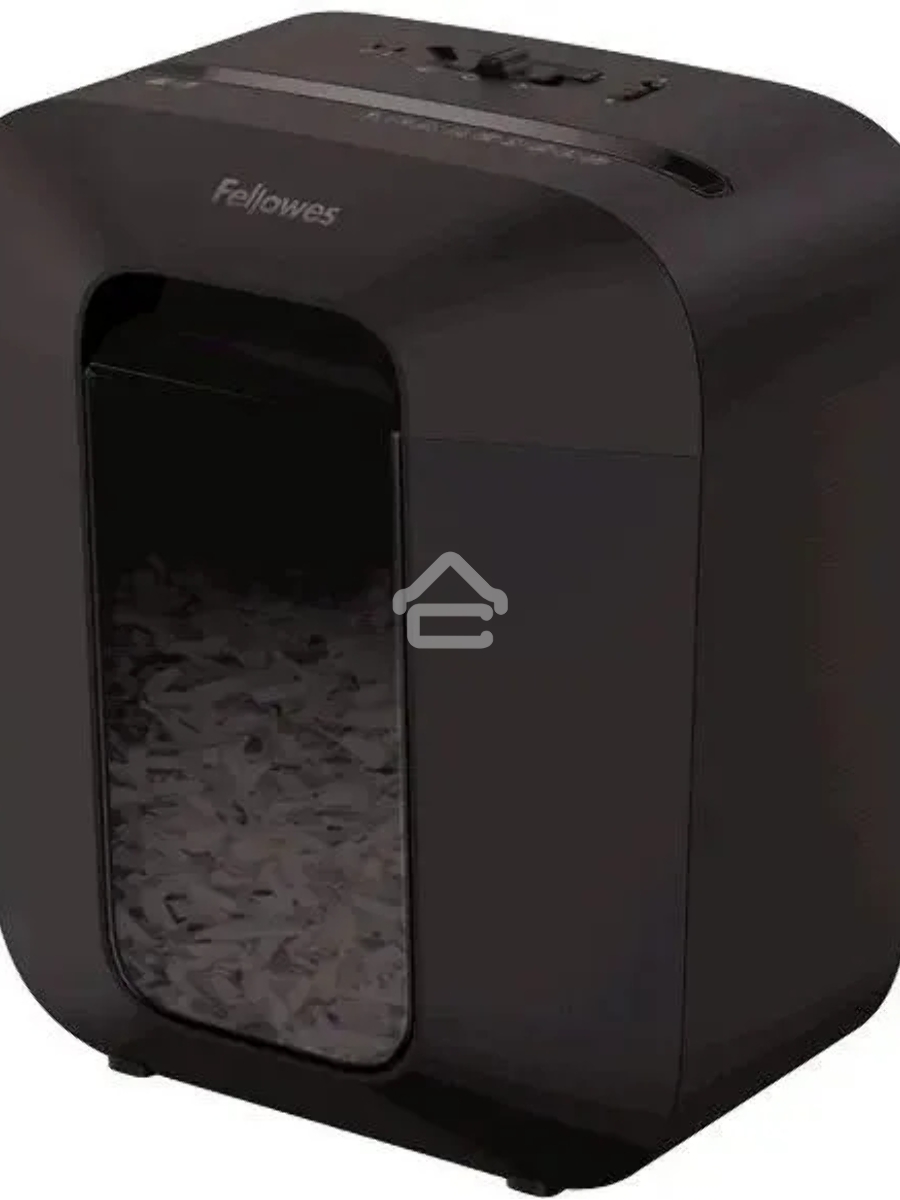 Шредер Fellowes PowerShred LX25 черный (секр.P-4)/перекрестный/6лист./11.5лтр./скрепки/скобы/пл.карты