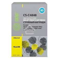 Картридж струйный Cactus CS-C4848 №80 желтый (350 мл.) для HP DesignJet 1050C/1055CM/1000