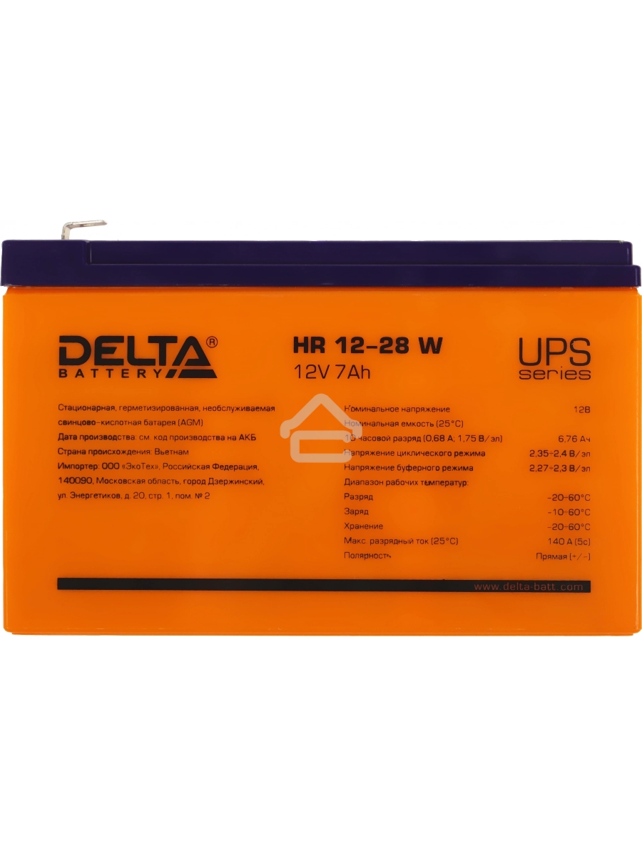 Батарея Delta HR 12-28 W (12V, 7Ah)