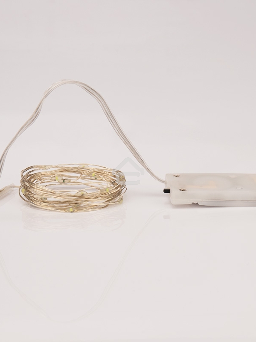 Гирлянда «Роса» 2 м, 20 LED, цвет свечения мультиколор, тонкий батарейный блок NEON-NIGHT