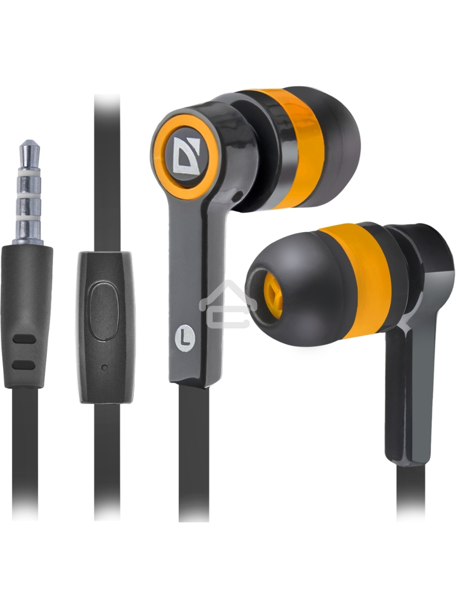 Наушники Defender Pulse 420 черный/оранжевый