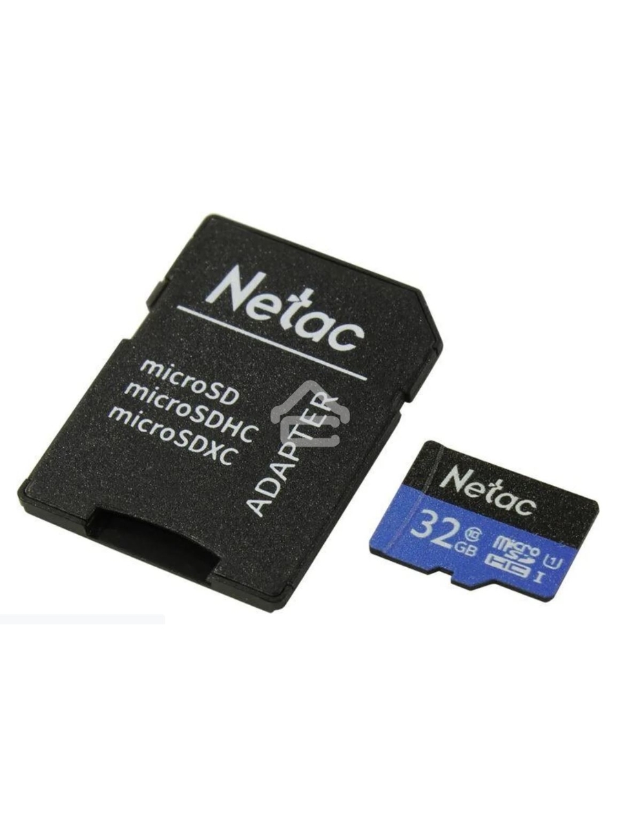 Флеш карта microSDHC 32GB Netac P500 <NT02P500STN-032G-R> (с SD адаптером) 80MB/s