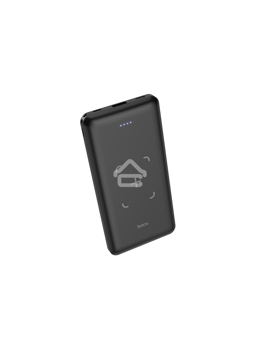 Внешний аккумулятор Powerbank HOCO J50 Surf, с беспроводной зарядкой, 2A, 10000 mAh, черный