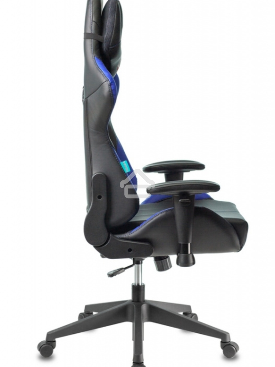 Кресло игровое Бюрократ VIKING 5 AERO BLUE черный/синий искусственная кожа
