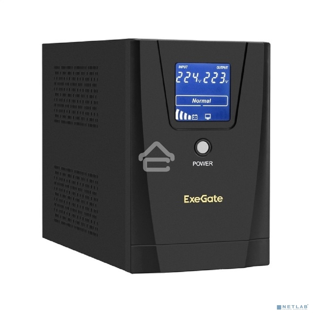 Источник бесперебойного питания ExeGate EX292799RUS SpecialPro Smart LLB-1500.LCD.AVR.2SH.3C13 <1500VA/950W, LCD, AVR, 2*Schuko+3*C13, съемн.кабель, металлический корпус, Black>