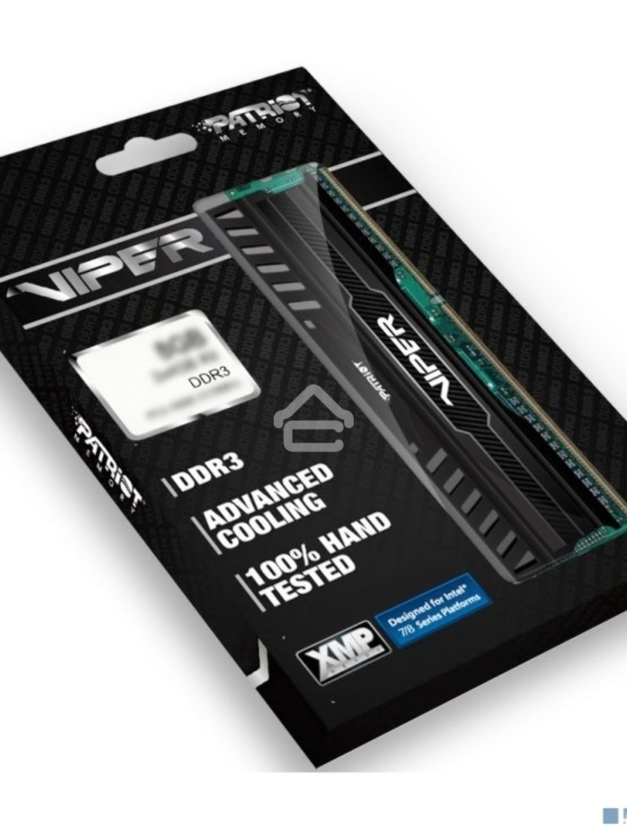 Оперативная память Patriot Viper 3, DDR3, 16GB (2x8 GB), 1600 MHz, CL9, DIMM, радиатор, черный