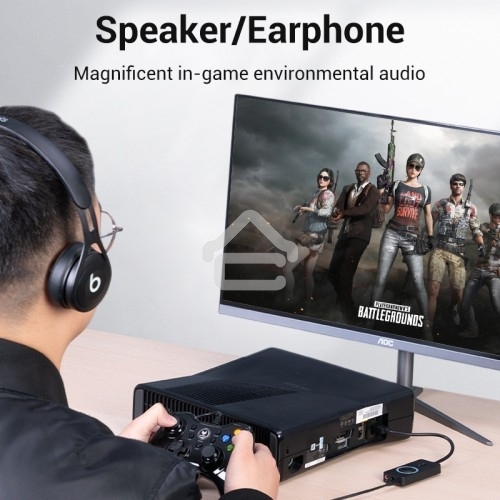 Внешняя звуковая карта Vention USB c регулятором громкости Черная