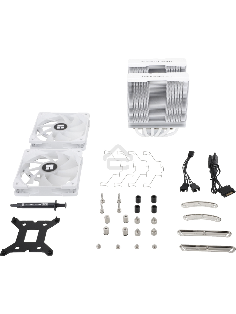 Устройство охлаждения(кулер) Thermalright Peerless Assassin 120 White ARGB Soc-AM5/AM4/1151/1200/2066/2011/1700 белый 4-pin 25.6dB Al+Cu 750gr Ret (PA120-WH-ARGB)