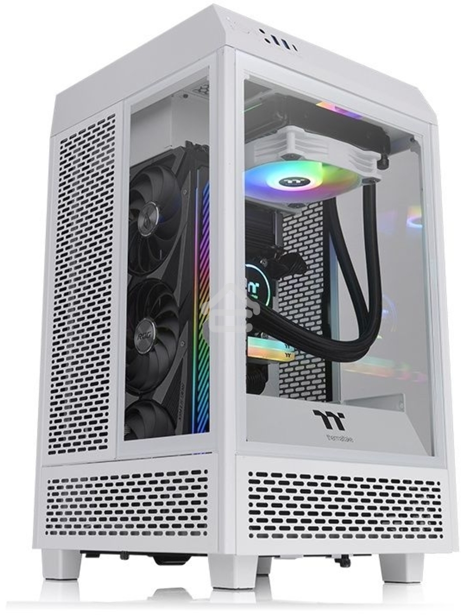 Компьютерный корпус Thermaltake The Tower 100 Snow CA-1R3-00S6WN-00 /White/Win/SPCC/Tempered Glass*3