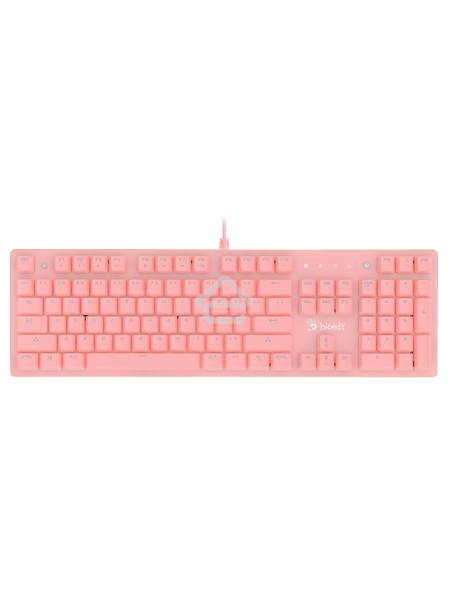 Клавиатура A4Tech Bloody B800 Dual Color проводная USB розовый/белый