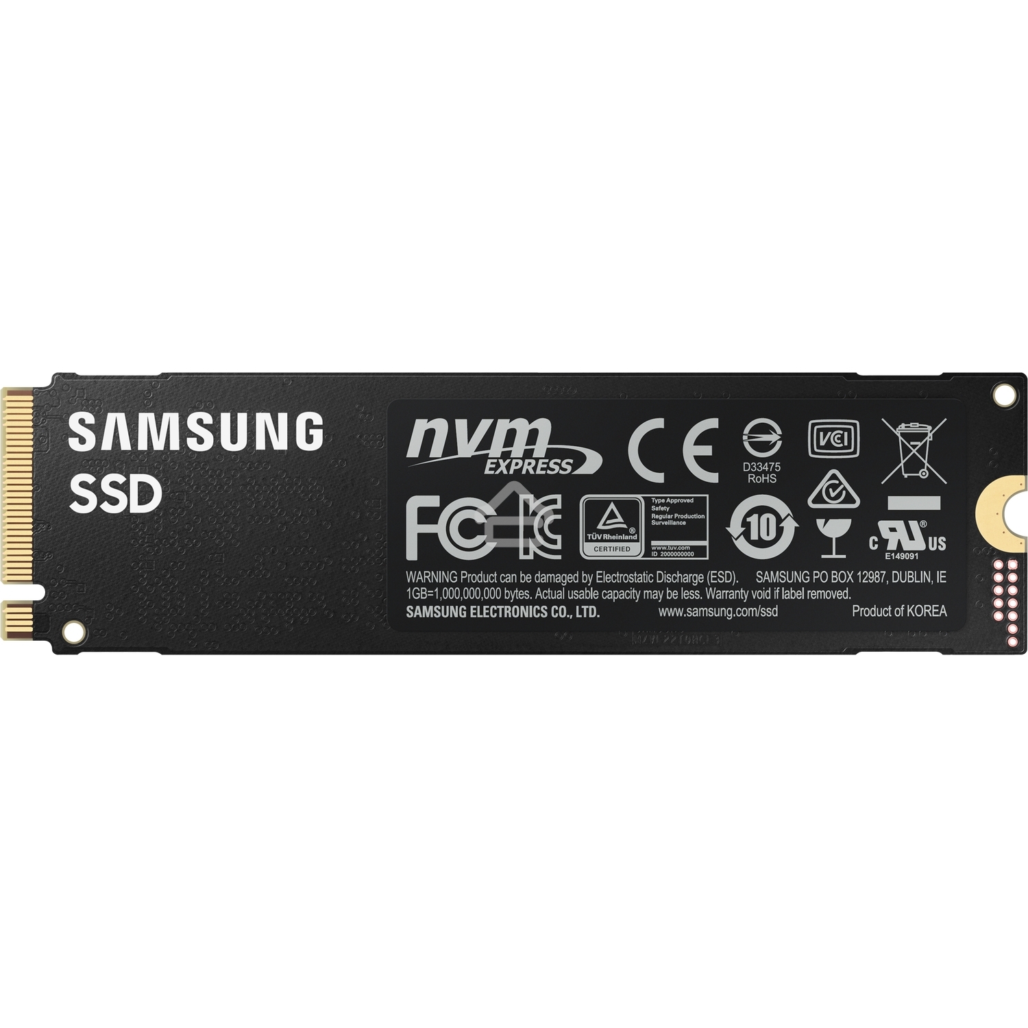 Накопитель SSD Samsung 980 PRO, 1TB, PCIe 4.0 x4, M.2 2280, NVMe, R/W 7000/5000