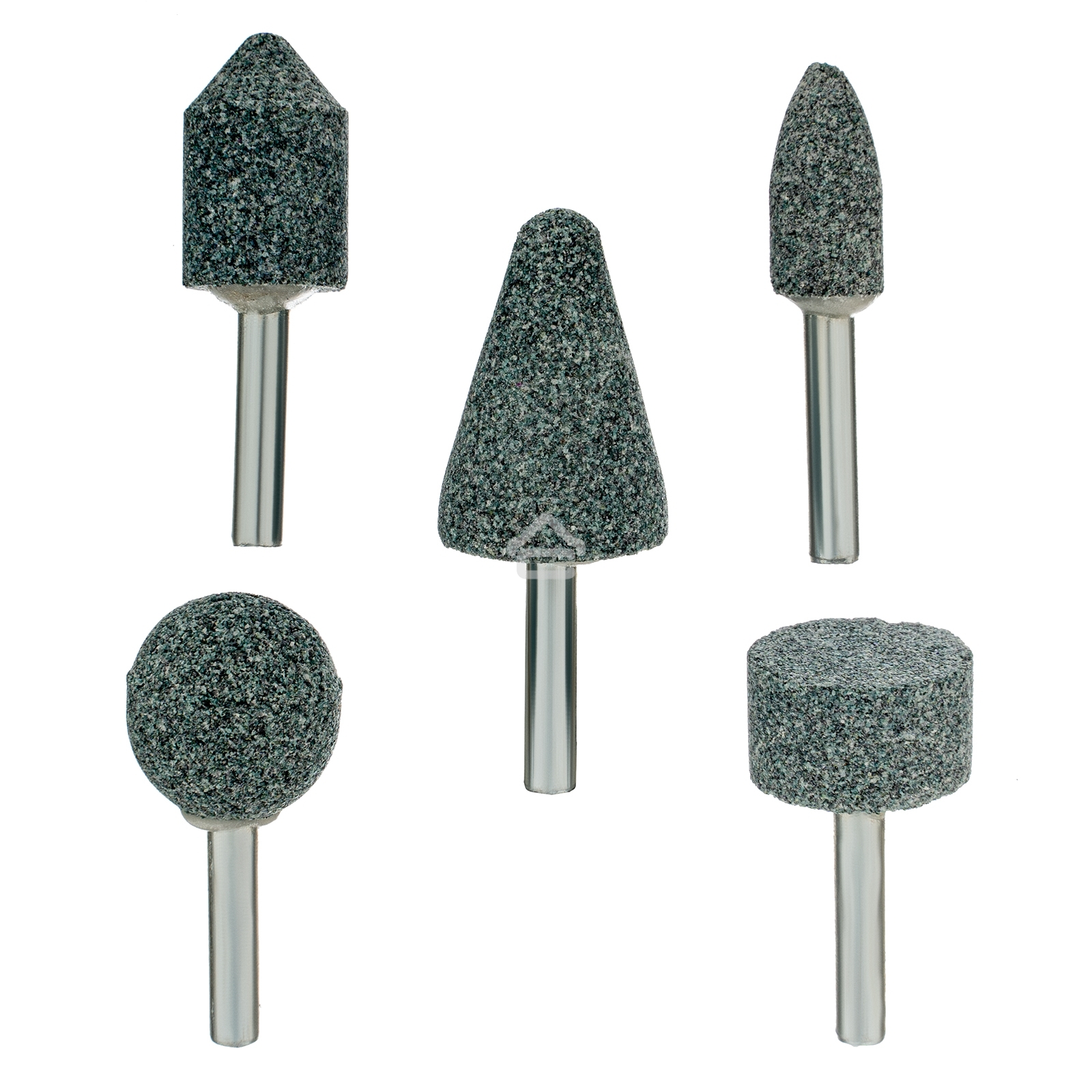 Набор шарошек Denzel абразивных для дрели (ПШМ), 63С, 5 шт.
