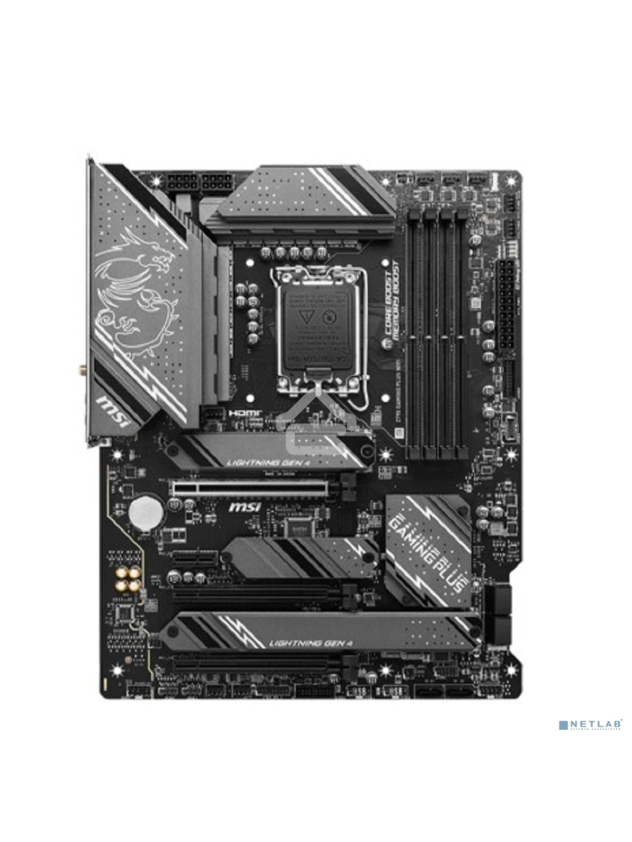 Материнская плата MSI Z790 GAMING PLUS WIFI, LGA 1700, 4xDDR5, 1xPCIe 5.0 x16, 1xPCIe 4.0 x16, 4xM.2, 6xSATA, 1xHDMI, 1xDP, 2.5 Gigabit Ethernet, 7.1 аудио, ATX