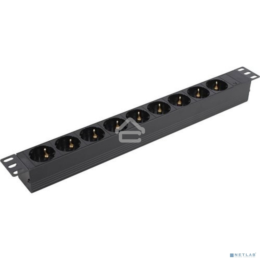 Блок розеток горизонтальный ExeGate ServerPro PDU-19H907 Al-9S-C20, 19