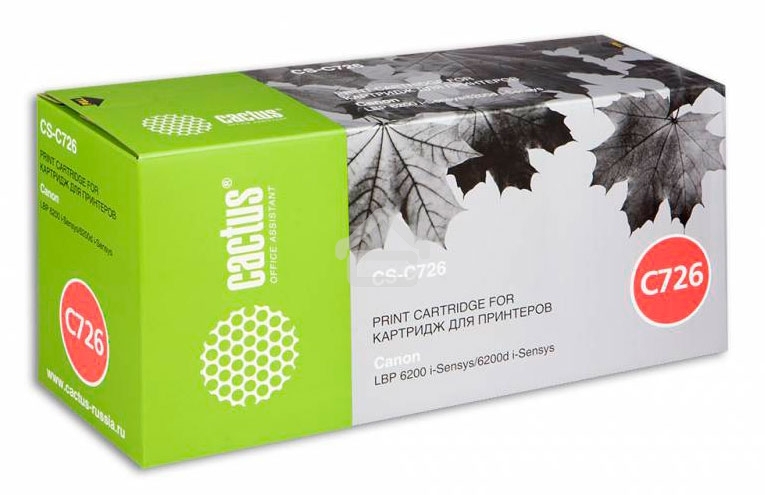 Картридж лазерный Cactus CS-C726S черный (2100 стр.) для Canon LBP-6200/LBP-6200D