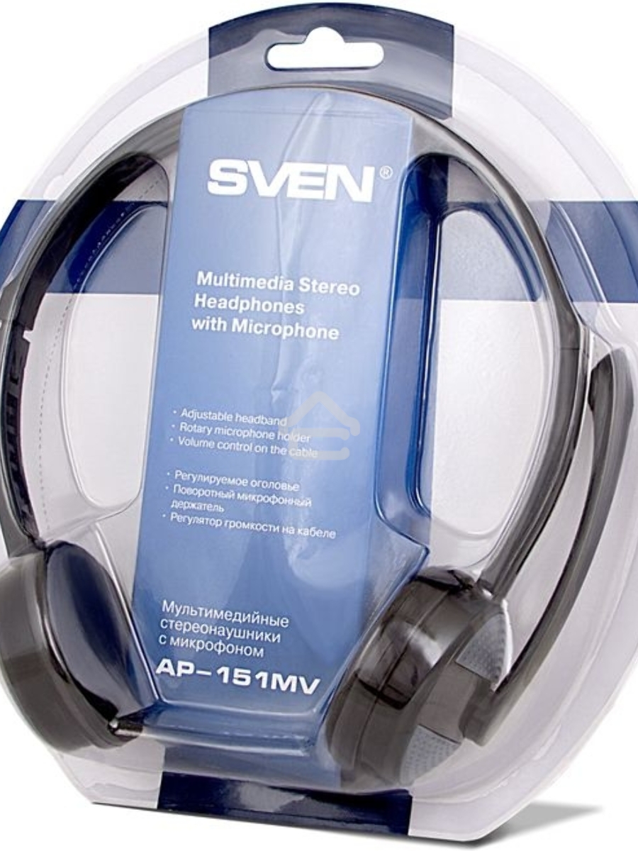 Мультимедийные стереонаушники с микрофоном SVEN AP-151MV, черный 