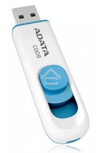 Флэш диск ADATA Flash Drive 64Gb С008 AC008-64G-RWE {USB2.0, White}