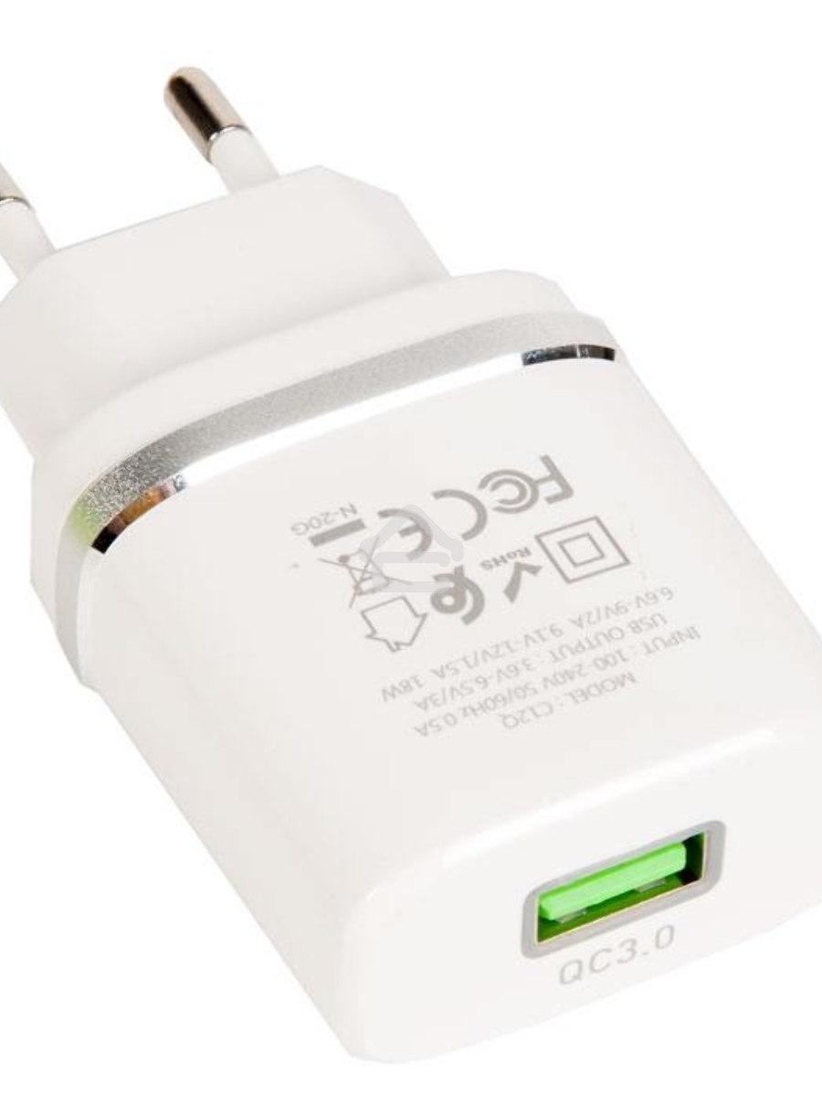 Сетевое ЗУ QC 3.0 HOCO HC-16262 C12Q 1 USB Выход: 5V_9V_12V, 18W белый