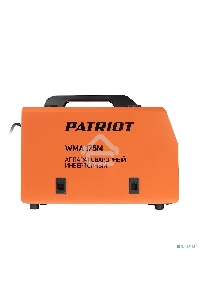 Полуавтомат сварочный инверторный PATRIOT WMA 175M MIG/MAG/MMA, полуавтоматическая сварка в среде газа (MIG/MAG) стальной и флюсовой проволокой 0.6/0.8 мм, сварка электродом (MMA) до 4мм, сварочный ток в режиме MIG: 40-170А; сварочный ток в режиме MMA: 40