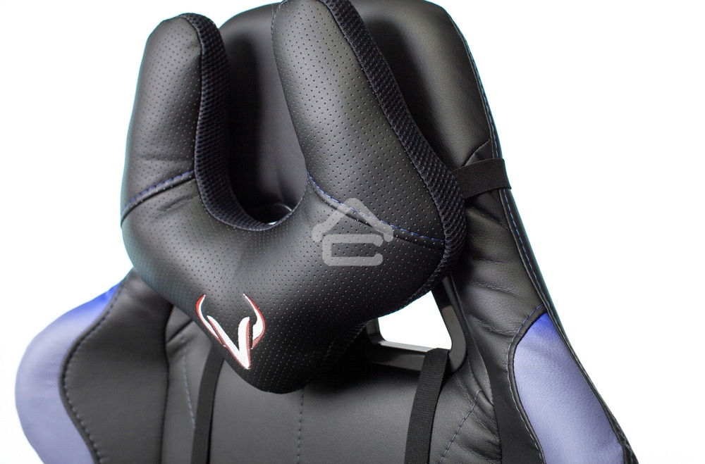 Кресло игровое Бюрократ VIKING 5 AERO BLUE черный/синий искусственная кожа