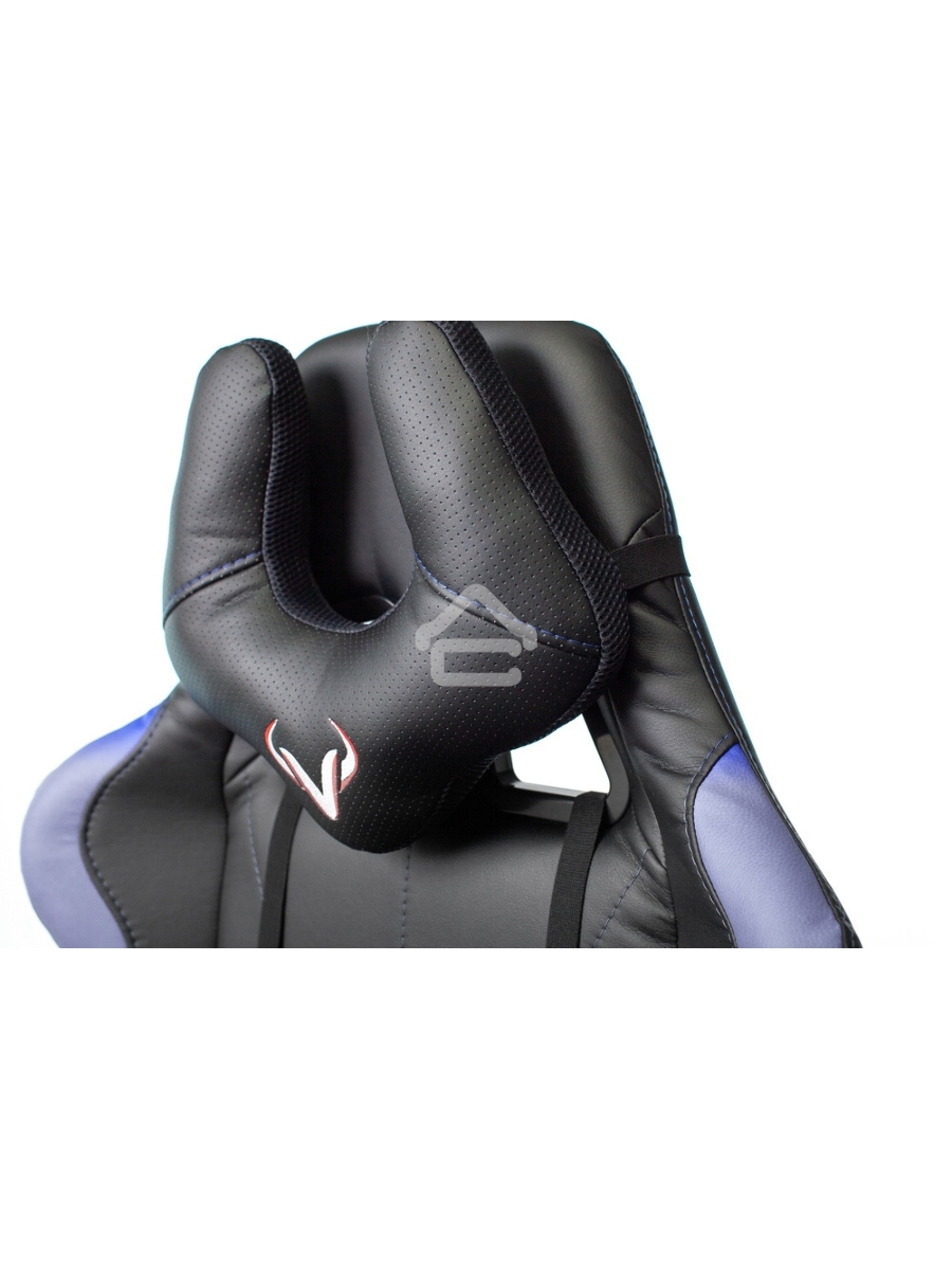 Кресло игровое Бюрократ VIKING 5 AERO BLUE черный/синий искусственная кожа