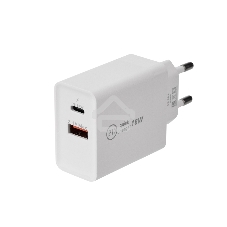 Сетевое зарядное устройство Rexant Type-C + USB 3.0 с Quick charge, белый